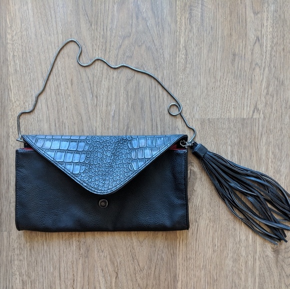 Carlos Santana Evening Clutch w/ Fringe Accent - Picture 1 of 5